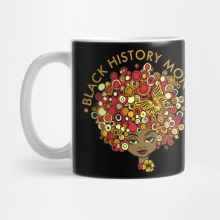 Black History Month, beautiful woman retro Mug